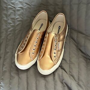 Superga Metallic Gold Sneakers